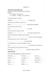 English worksheet: Gerounds and infinitives