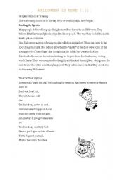 English Worksheet: Halloween