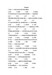 English Worksheet: grammer simple present,past,revision