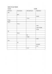 English Worksheet: Irregular verbs test