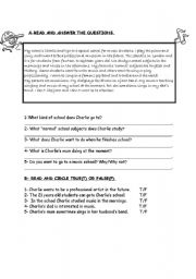 English Worksheet: reading-present simple