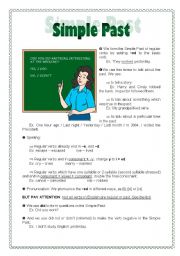 English Worksheet: Simple Past: grammar and exercises