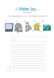 English Worksheet: The Weather - make up a Story