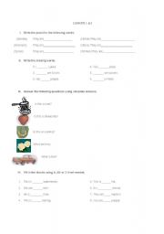 English Worksheet: use verb to be