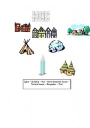 English worksheet: HOUSES