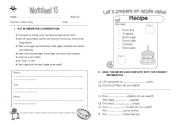 English Worksheet: Cooking!