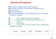 English worksheet: Adverbs of frequency