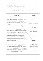 English worksheet: Sleep and Health Glossary Task