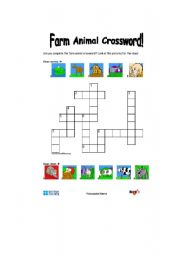 English worksheet: farm animals