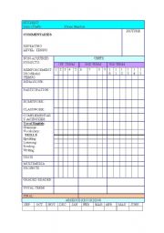 English Worksheet: Observation sheet