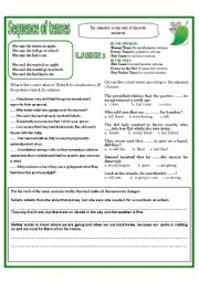 English Worksheet: SEQUENCE OF TENSES