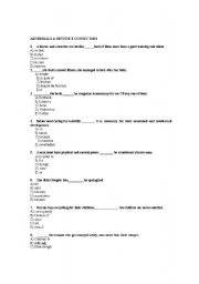 English Worksheet: adverbials and sentence connectors_MCQs