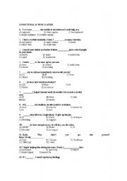 English Worksheet: CONDITIONAL AND WISH CLAUSES 1_MCQs