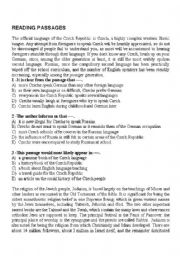 English Worksheet: READING PASSAGES1_MCQs