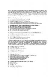English Worksheet: READING PASSAGES6_MCQs