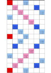 English Worksheet: Scrabble board