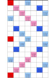 English Worksheet: Scrabble board