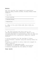 English Worksheet: the corporation pt 1