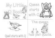 English Worksheet: Q alphabet book