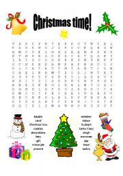 English Worksheet: Christmas wordsearch