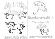 English Worksheet: U alphabet book