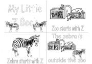 English Worksheet: Z alphabet book