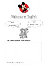 English Worksheet: Welcome to English