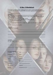 English worksheet: X-Men 2