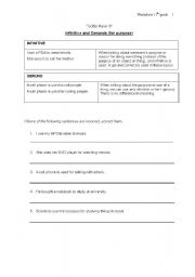 English Worksheet: Infinive vs gerund 