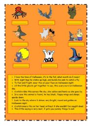English Worksheet: Halloween vocabulary (riddles) 2