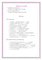 English Worksheet: Any and some