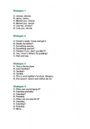 English Worksheet: Phonetic Dialogues