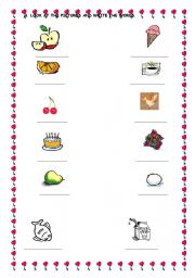 English worksheet: FOOD