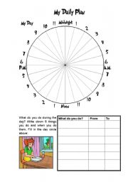 daily activities worksheet 