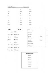 English worksheet: To be and possessives