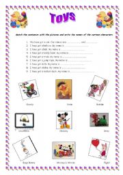 English Worksheet: toys 