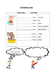 English worksheet: Forms of 