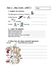 English worksheet: test 