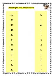English Worksheet: capital letters and small letters