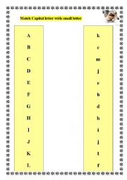 English worksheet: capital letters and small letters