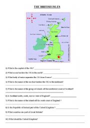 English Worksheet: british isles Northern Ireland United Kingdom part 1