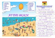 English Worksheet: AT THE BEACH