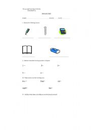 English worksheet: scolar utils