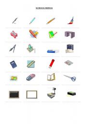 English Worksheet: SCHOOLTHINGS
