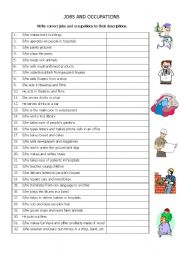 English Worksheet: Jobs and occupations