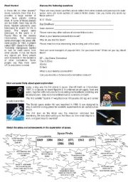 English Worksheet: Space