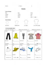 English Worksheet: Shopping