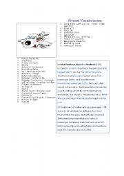 airport vocabulary list