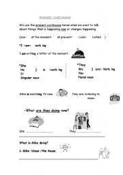 English worksheet: Present Continuous