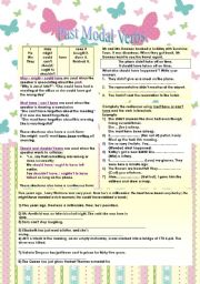 English Worksheet: Past Modal Verbs